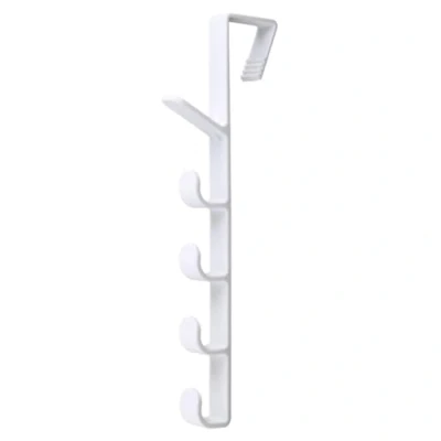 Image of Qsvbeeqj Over The Door Hooks Heavy Duty Plastics Hanger Hook with 5 for Hanging Coat, Towel, Bag, Robe, Hat, Purse