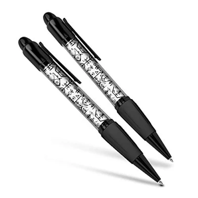 Image of Destination Vinyl ltd Beautiful and comfortable Set of 2 Matching Pens Icelandic Viking Symbols Fun #2507