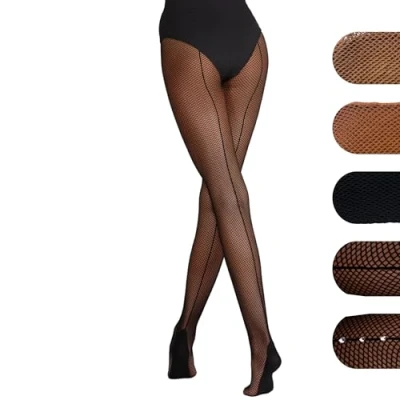 Image of Silky Dance Professional Back Seam Fishnet Tights Latin Medium Black