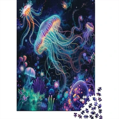 Image of Jellyfish Puzzles 1000 Pieces for Adults Jigsaw Piece Puzzle Educational Games Home Decoration 1000pcs (75x50cm)