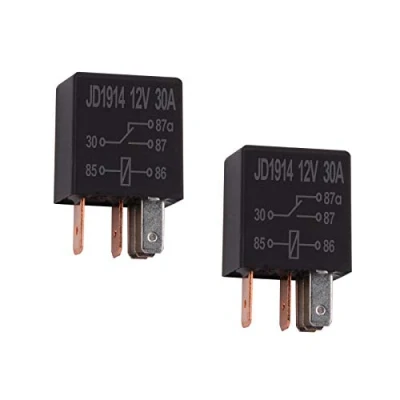 Image of Ehdis 2 Pcs Car Relay 12V 30 AMP 5 Pin, Automotive SPDT Multi Purpose Heavy Duty Standard for Truck Van Motorcycle Boat