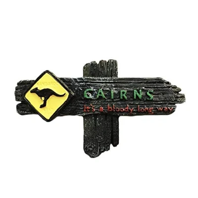 Image of 3D Street Sign Cairns Australia Refrigerator Magnet Souvenirs Handmade Resin Magnetic Stickers Home Kitchen Decoration,Cairns Fridge Collection Gift