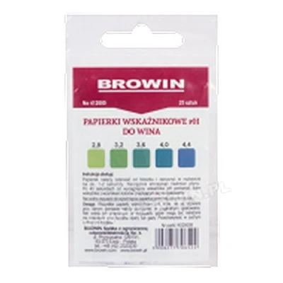 Image of Wine pH test strips 2.8 4.4 x 25 pack Browin
