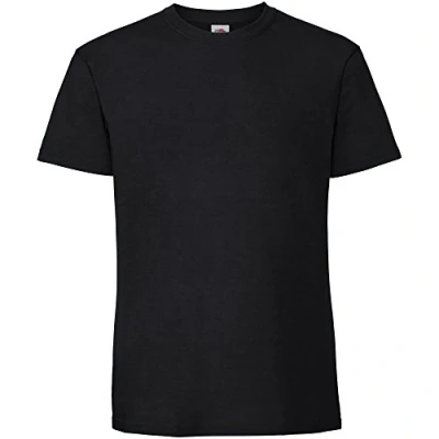 Image of Fruit of the Loom Mens Ringspun Premium Tshirt (M UK) (Black)