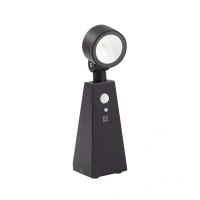 Image of Lindby LED spotlight Raide, black, aluminium, sensor
