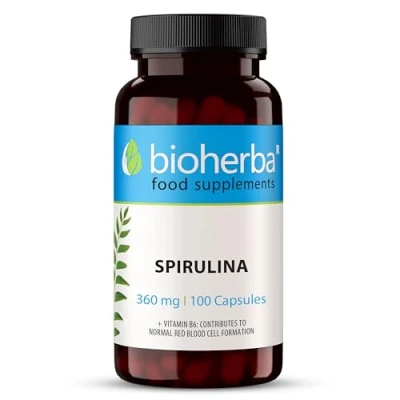 Image of SPIRULINA Capsules 360 mg 100 pcs Premium Superfood Supplement for Health and Vitality by BIOHERBA