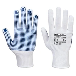 Image of Portwest Polka Dot Glove White/Blue Large