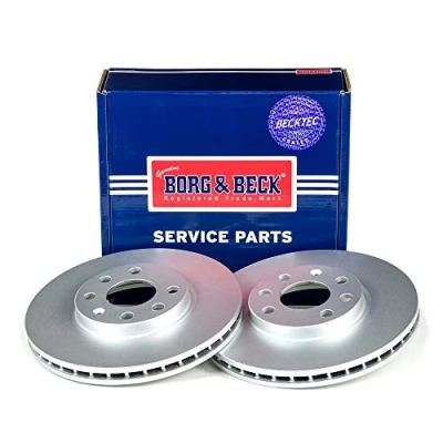 Image of Borg &amp; Beck BBD4253 Brake Disc Pair (Front): GM.Corsa, Meriva 00