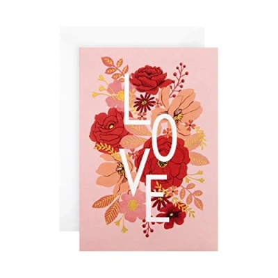 Image of Hallmark Anniversary Card Floral Text &#039;good mail&#039; Design