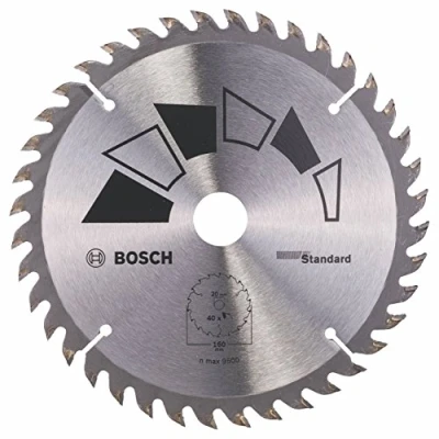 Image of Bosch 1x Circular Saw Blade Standard (for Wood, Ø 160 x 2.2/1.5 20/16 mm, 40 Teeth, ATB, with Reduction ring 16 Accessories for Saws)