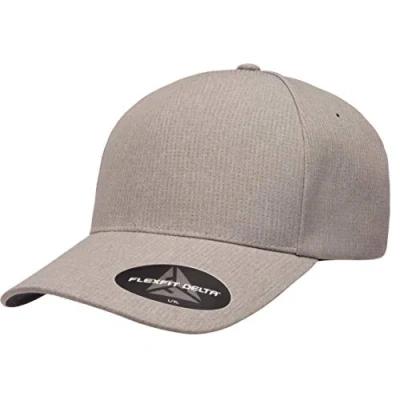 Image of Flexfit Delta Seamless Carbon Cap, Melange Silver, S M