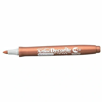 Image of Artline &#039;Decorite&#039; Metallic Bronze Marker Pen 1.0mm for Card, Glass, Metal and Plastic