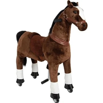 Image of small foot Plush Wheels, Ride on Toy Horse, Weight Limit 50 kg, for Kids Aged 5+ Years Old, 12462
