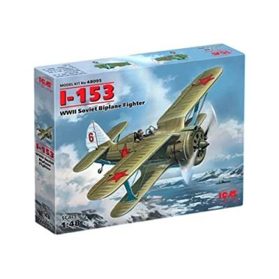 Image of ICM ICM48095 1:48 I 153 Chaika WWII Soviet Biplane Fighter,Black