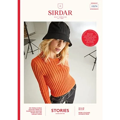 Image of Sirdar Stories DK Knitting Pattern 10574 Sweater