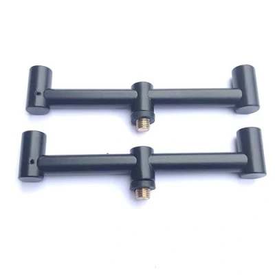 Image of 2 X Mini Short Black Buzz Bars15 CM Carp Coarse Fishing Tackle for Rods 6 INCH Rod Rests 12 mm