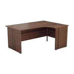 Image of 1600X1200 Panel Right Hand Radial Desk Dark Walnut