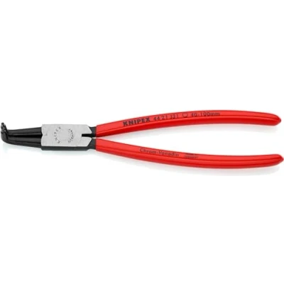 Image of Knipex Circlip Pliers for internal circlips in bore holes black atramentized, plastic coated 215 mm 44 21 J31