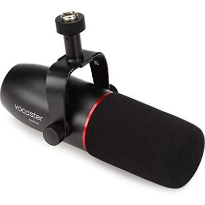 Image of Focusrite DM14v Microphone, Broadcast Quality Dynamic Microphone for Podcasters, Built in Wind Shield and Shock Mount, XLR Cable Included