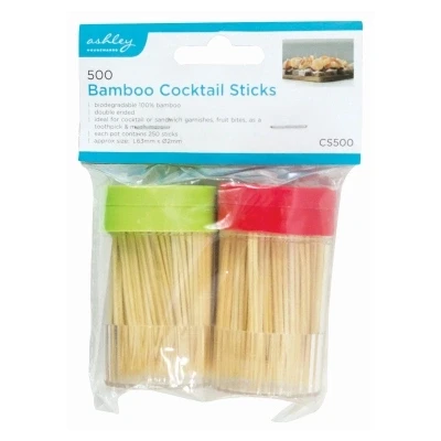 Image of 6.5cm Bamboo Cocktail Sticks Pack of 500 By Ashley