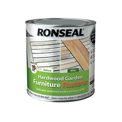 Image of Ronseal HGFR1L Hardwood Garden Furniture Restorer 1 Litre, 1L