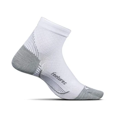 Image of Feetures Plantar Fasciitis Relief Sock Ultra Light Quarter Fresh White Large