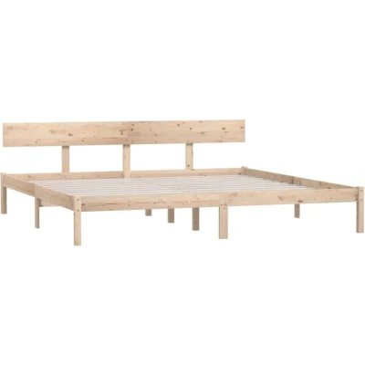 Image of vidaXL Bed Frame without Mattress Solid Wood Super King