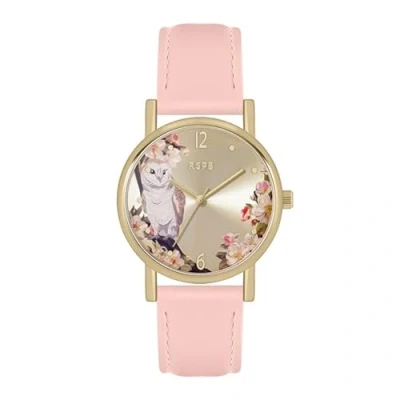 Image of RSPB Women&#039;s Pink Owl Printed Dial Watch