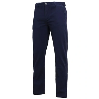 Image of Asquith Fox Chino Summer Regular Cotton Classic Trousers, Blue (Navy Blue), W38/L32 (Manufacturer Size: 38R)