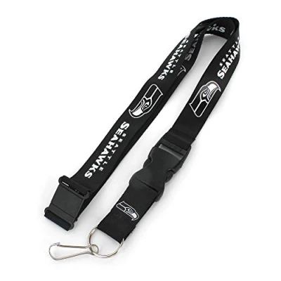 Image of aminco NFL Seattle Seahawks Team Lanyard, Black