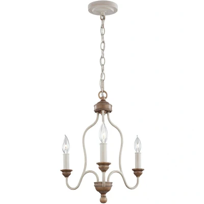 Image of Hartsville Chandelier 3 Light Beachwood Finish, E14