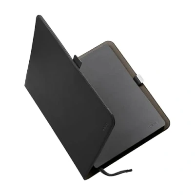 Image of Orbitkey Compendium Beautiful and Secure Notebook Cover Pen Holder Hidden Card Storage (Black, A4)