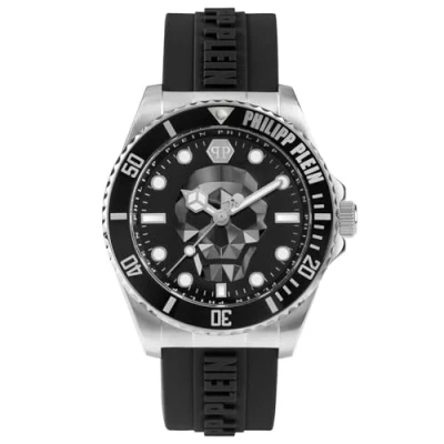 Image of Philipp Plein Men Analog Quartz Watch with Silicone Strap 7630615119236