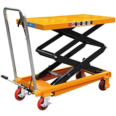 Image of 800kg Mobile Double Vertical Scissor Lift Hydraulic Lifting Platform Table