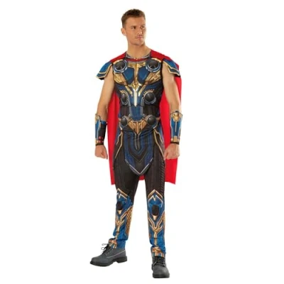 Image of Rubies Official Marvel Thor Love &amp; Thunder Movie, Deluxe Mens Costume, Adult Fancy Dress Xlarge Halloween