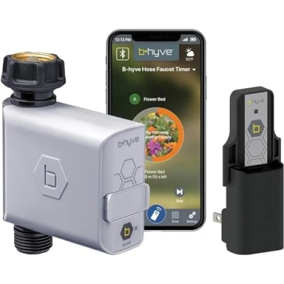 Image of Orbit 21004 B hyve Smart Hose Faucet Timer with Wi Fi Hub, Compatible Alexa