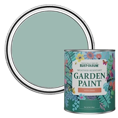 Image of Rust Oleum Blue Mould Resistant Garden Paint In Satin Finish Coastal 750ml