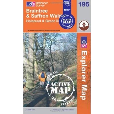 Image of Explorer Active 195 Braintree &amp; Saffron Walden Map With Digital Version