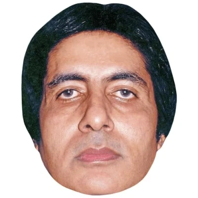 Image of Amitabh Bachchan (Young) Celebrity Mask, Flat Card Face, Fancy Dress Mask