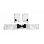 Image of HENBRANDT Men&#039;s Cuffs and Bow Tie Set Stripteaser Fancy Dress U36365