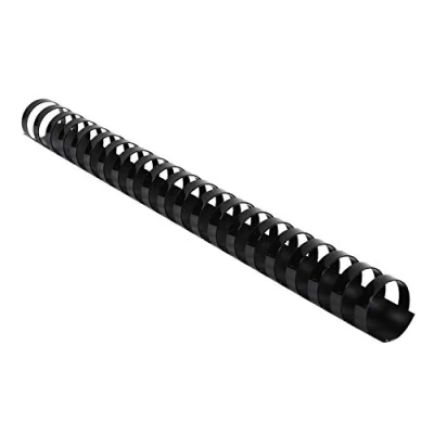 Image of Exacompta Ref 75701E Binding Combs 25mm Thick, 21 Rings, Suitable for A4 Documents, Holds Approx. 150 210 Sheets, Made from PVC Material Black (Pack of 50)