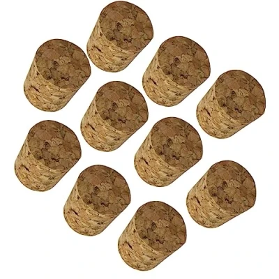 Image of Almost Off Grid 10 Solid Cork Bungs Traditional Stoppers for Glass Demijohns, Homebrewing, Winemaking, Mead Making, Beer Cider Fermenting