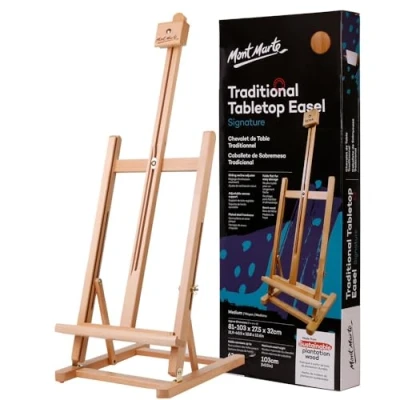 Image of Mont Marte Traditional Desk Easel, Perfect for use painting or display purposes.