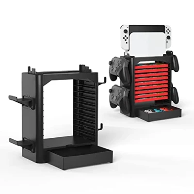 Image of Wallfire Multi Function Game Storage Tower Bracket Holder Stand Shelf for Switch Disc Console Host Controller