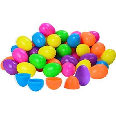 Image of Taspire 50 Pieces Plastic Easter Eggs, 2.52&quot; (6.4cm) Fillable Eggs for Egg Hunt