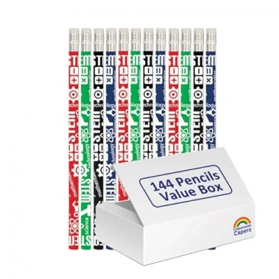 Image of 144 x STEM HB Pencils with Erasers. Perfect Class Present. Value Box