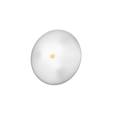 Image of Centro Designer Glass Simple Flush Ceiling Light Polished Gold, 2x E14