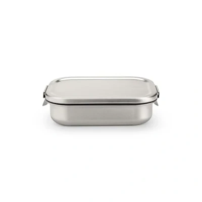 Image of Brabantia Make &amp; Take Lunch Box with Adjustable Divider, Durable and Sustainable Design Sandwiches, Wraps, Snacks Matt Steel, Medium