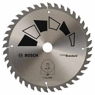Image of Bosch 1x Circular Saw Blade Standard (for Wood, Ø 184 x 2.2/1.5 20/16 mm, 40 Teeth, ATB, with Reduction ring 16 Accessories for Saws)