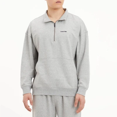 Image of Calvin Klein Cotton Blend Half Zip Sweatshirt S
